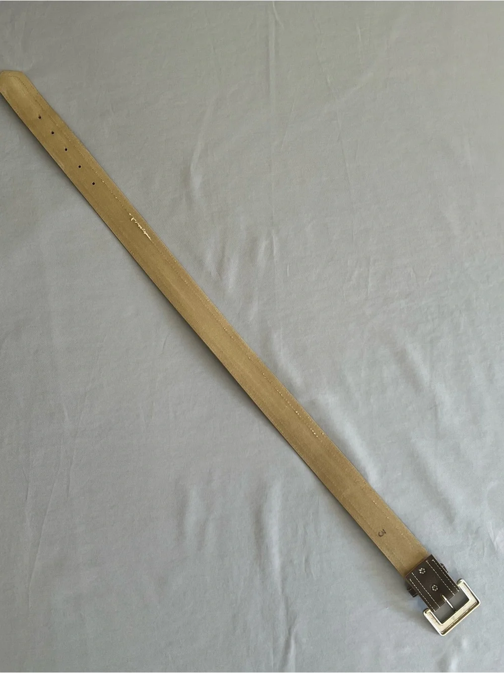Women’s Dark Brown Belt with Contrast Stitching and Silver Buckle